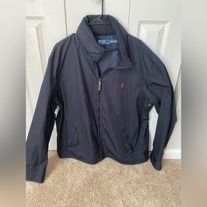 Ralph Lauren polo jacket with hood. Dark blue, size XXL
